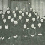 «Fastskolen paa Nestvedl» 1888 el. 1889. P. Furan i forreste rekke. Foto E. Jenssen.