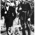 Tomas Aftret, Kolsetbrauta, og Bernt Kulseth på jakt, ca. 1930.