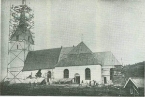 Fra restaureringen 1888. Foto E. Jenssen